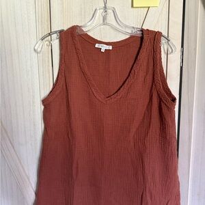 Women's Sleeveless Terracotta Tank Top